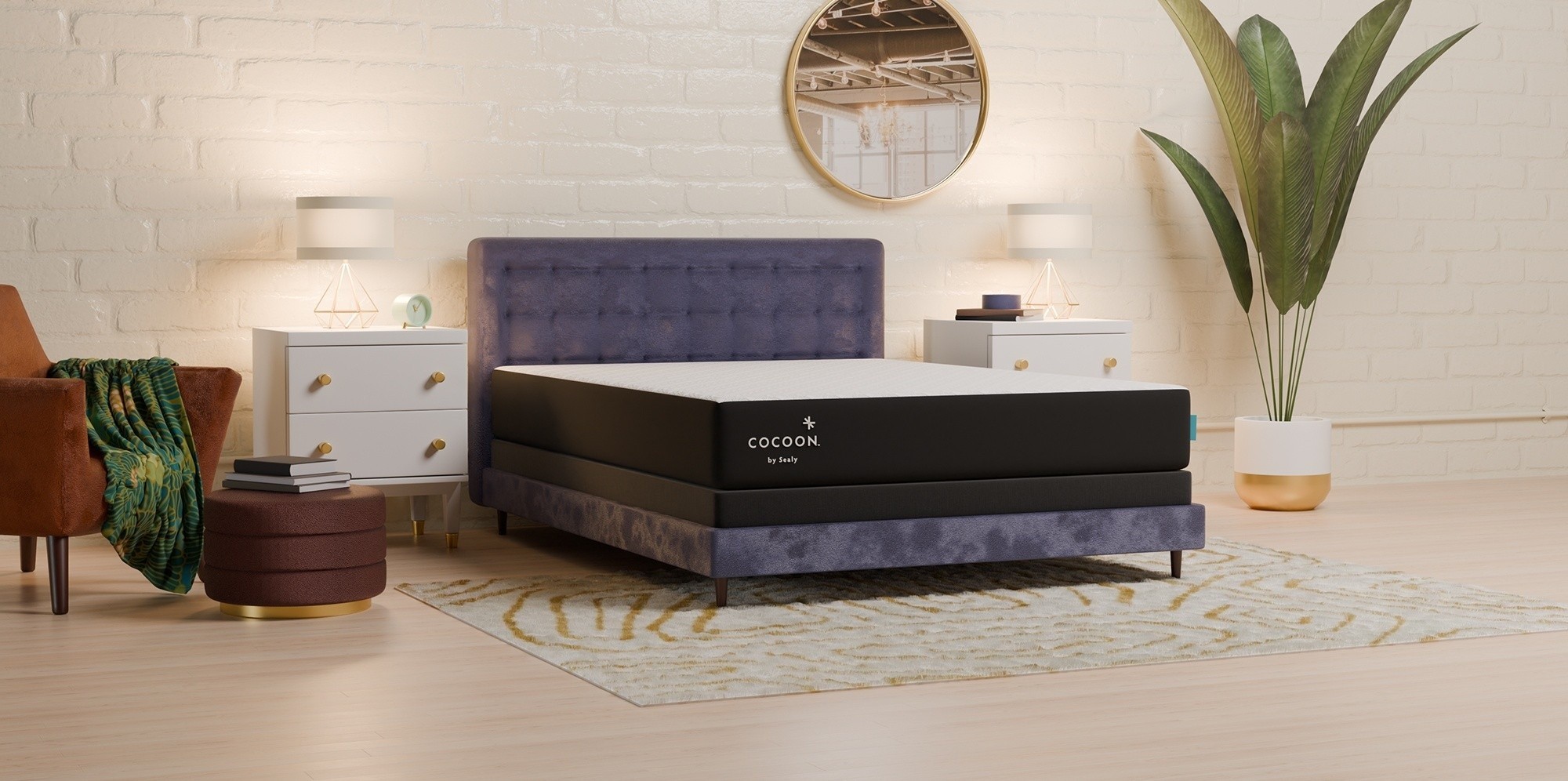 Cocoon Memory Foam mattress in styled room