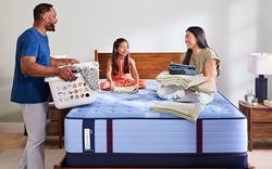 Posturepedic Pro with a family on it