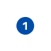 Round blue number 1 icon