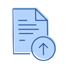 icon of a form with an arrow facing up