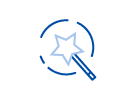 Blue wand representing frequently asked questions