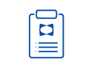 a blue sealy clipboard representing product registration as an icon